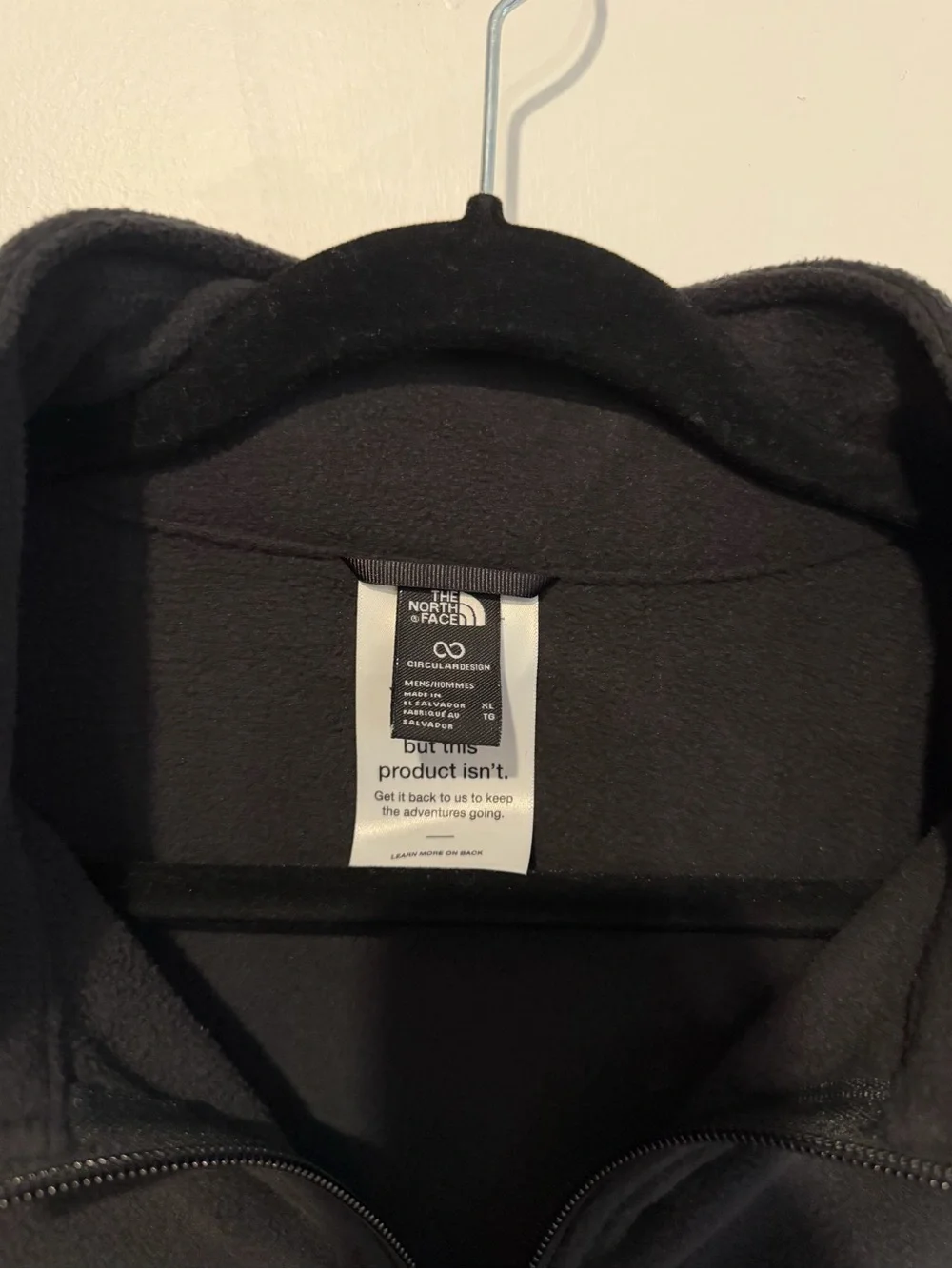NWT The North Face Men’s Black Quarter-Zip Fleece Pullover Size X-Large